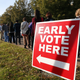 People line up for early voting outside the Pulaski County Regional Building on Nov. 3, 2014, in Little Rock, Ark.
Justin Sullivan/Getty Images